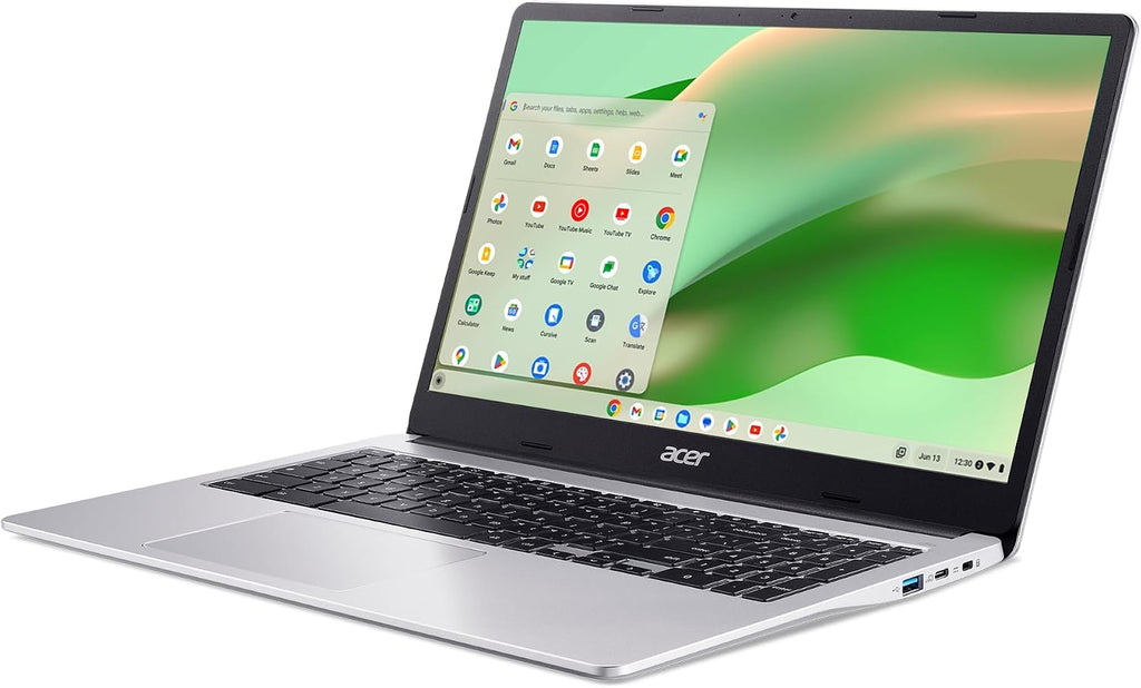 Acer Chromebook 315 Laptop, Celeron N4500, 15.6' Full HD IPS Display, 4GB LPDDR4X, 64GB eMMC, Wi-Fi 6, DTS Audio, USB Type-C, Chrome OS, CB315-4H-C8XU, Silver