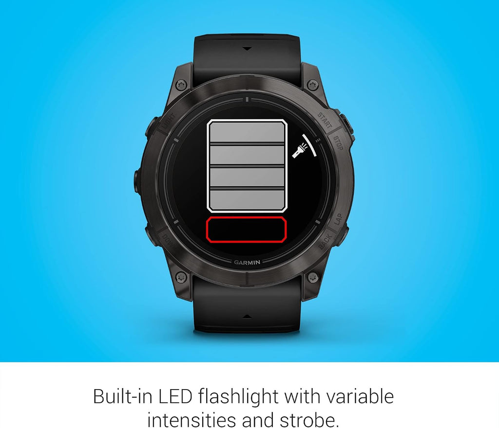 Garmin epix Pro (Gen 2) Sapphire Edition, 51mm, High Performance Smartwatch, Advanced Training Technology, Built-in Flashlight, Black