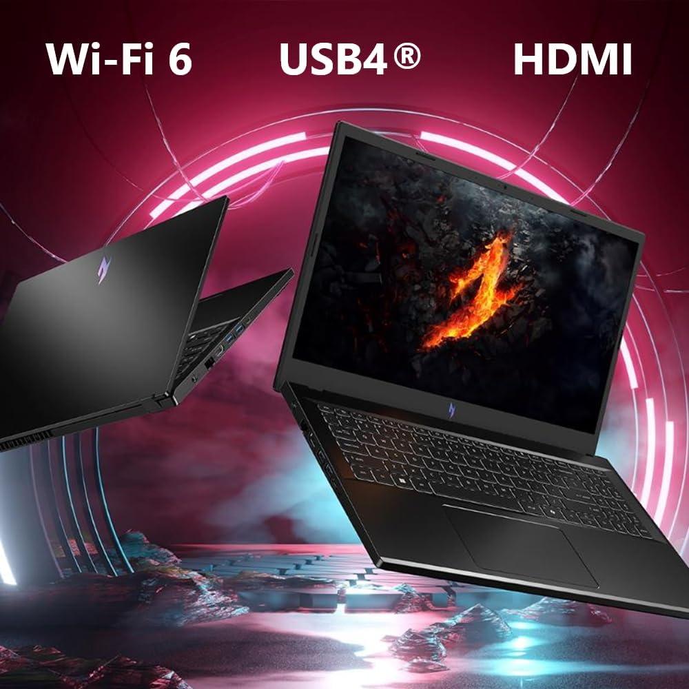 acer Nitro V Gaming Laptop | AMD Ryzen 5 7535HS Hexa-Core Processor | NVIDIA GeForce RTX 4050 Laptop GPU | 15.6' FHD IPS 144Hz Display | 8GB DDR5 | 512GB SSD | WiFi 6 | Backlit KB | ANV15-41-R5N6