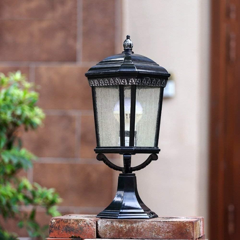 Pillar Lantern Villa External Decoration Landscape Lighting E27 Garage Pavilion Garden Patio Light Outdoor Post Lights Black Aluminum Column Lamps Waterproof IP55 Outdoor Lighting
