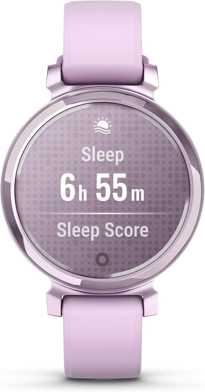 Garmin Lily 2, Small and Stylish Smartwatch, Hidden Display, Patterned Lens, Up to 5 Days Battery Life, Lilac (Renewed)