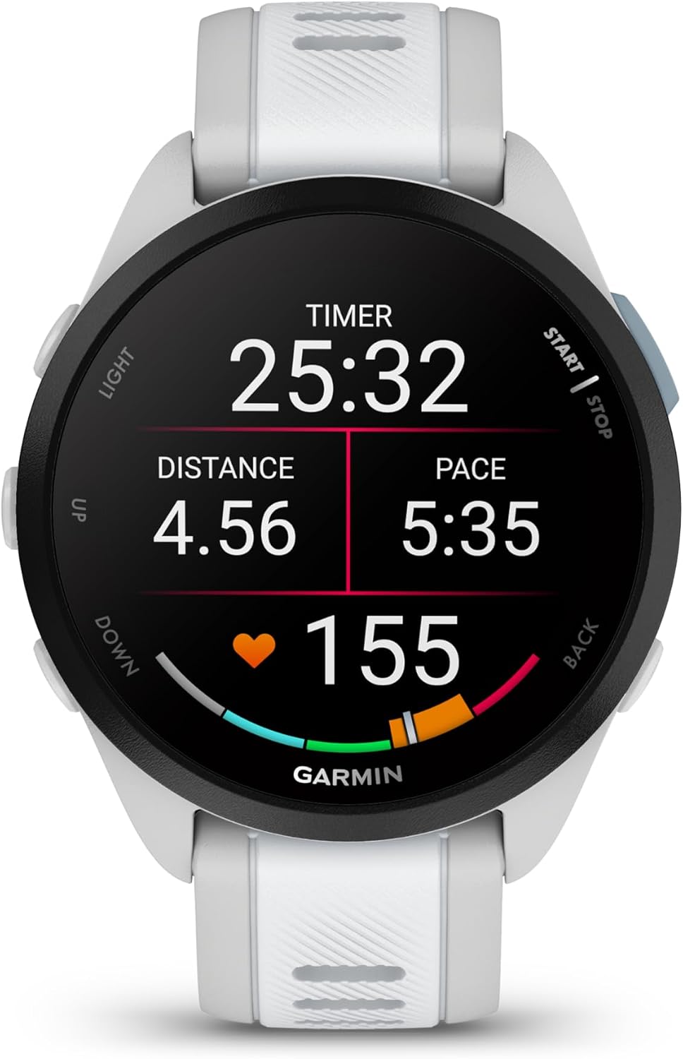 Garmin Forerunner 165 GPS Running Smartwatch, Fitness Tracker Smart Watch for Men and Women Bundle with Accessories - Mist Gray/Whitestone