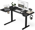 Acrolix 51' Reversiable L-Shaped Electric Standing Desk Adjustable Height Gaming Stand Up Corner Desk Sit Stand Home Office Computer Desk with Splice Board,Black Top