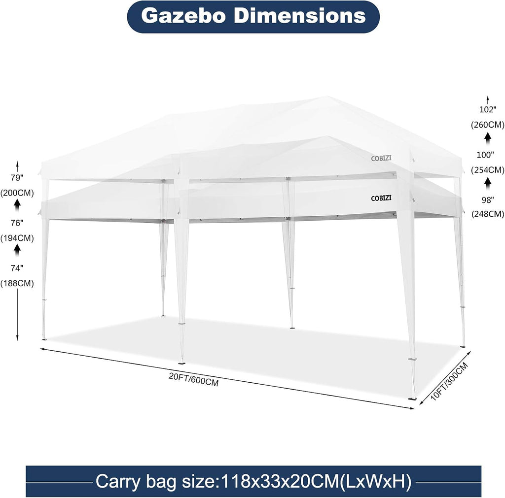 COBlZI 8x8 Ez Pop Up Canopy Tent with 4 Sidewalls Commercial Instant Gazebo Tents for Parties,Waterproof Adjustable Outdoor Patio 8x8 Backyard Canopy Party Tent with 4 Sand Bags,8 Stakes
