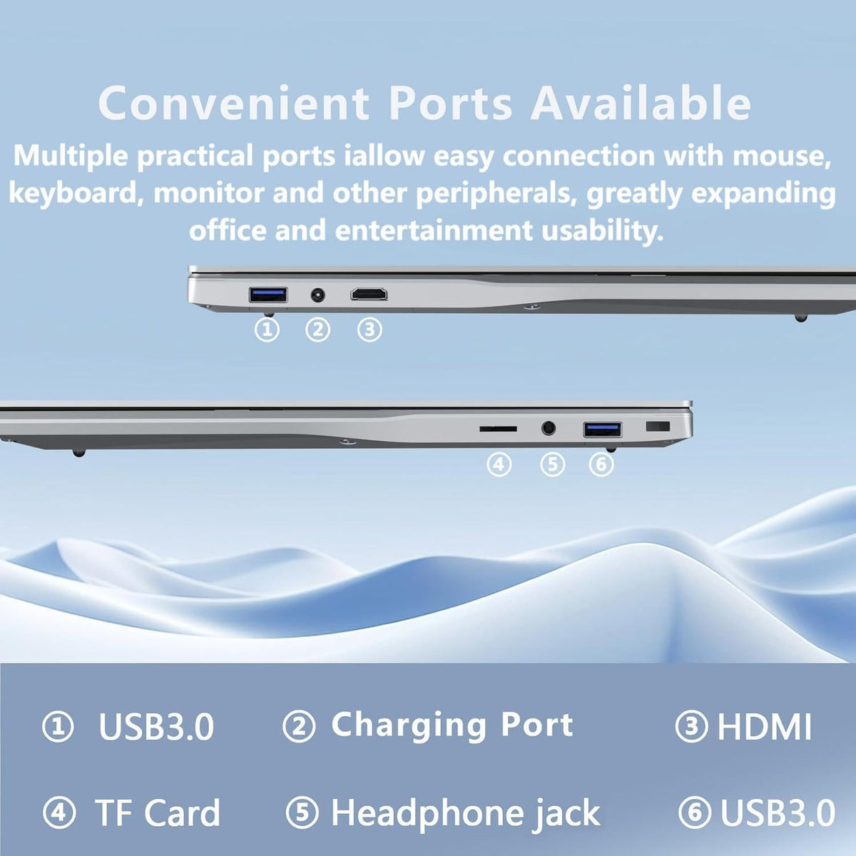 DUNHOO 15.6 Inch Laptop, Laptops 16GB RAM 512GB SSD, Lap Top Computer N5095, Portable Laptops 180 Angle Opening, Fingerprint Unlock Backlit Keyboard 1920 * 1080 FHD IPS MINI-HDMI