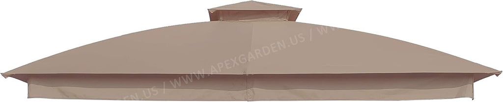 Canopy Top for Garden Treasures 10 ft x 10 ft Brown Metal Square Semi- Gazebo Model #L-GZ038PST-F (Tan) (FABRIC TOP ONLY)