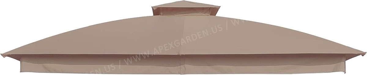 Canopy Top for Garden Treasures 10 ft x 10 ft Brown Metal Square Semi- Gazebo Model #L-GZ038PST-F (Tan) (FABRIC TOP ONLY)