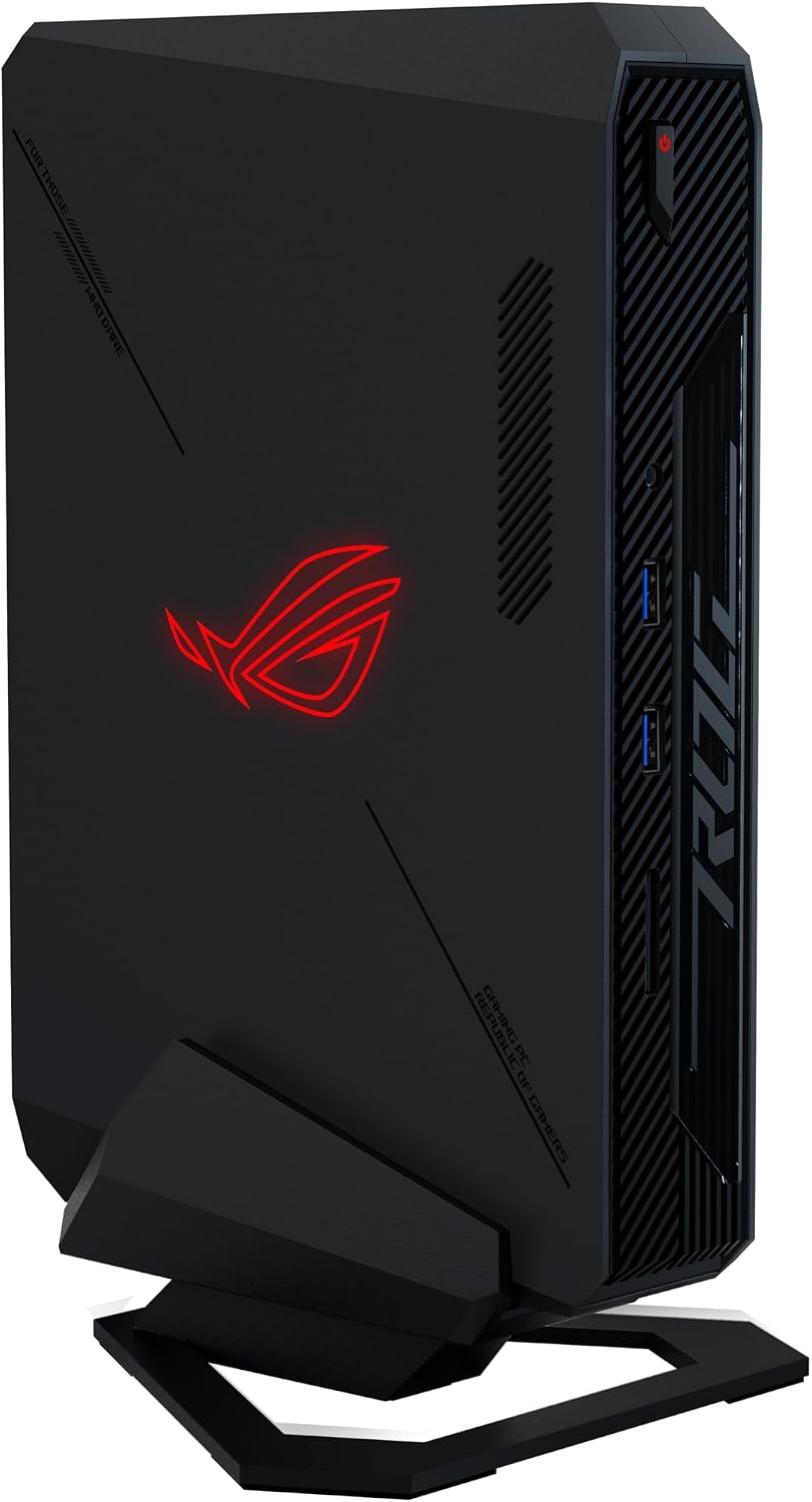 ROG NUC 760 Full System Mini PC with Intel 14th Gen Core Ultra 7 155H, NVIDIA GeForce RTX 4060 Graphics, 16GB DDR5 RAM, 1TB PCIe G4x4 NVMe SSD, Win 11, ARGB Lighting, with Vertical Stand Included