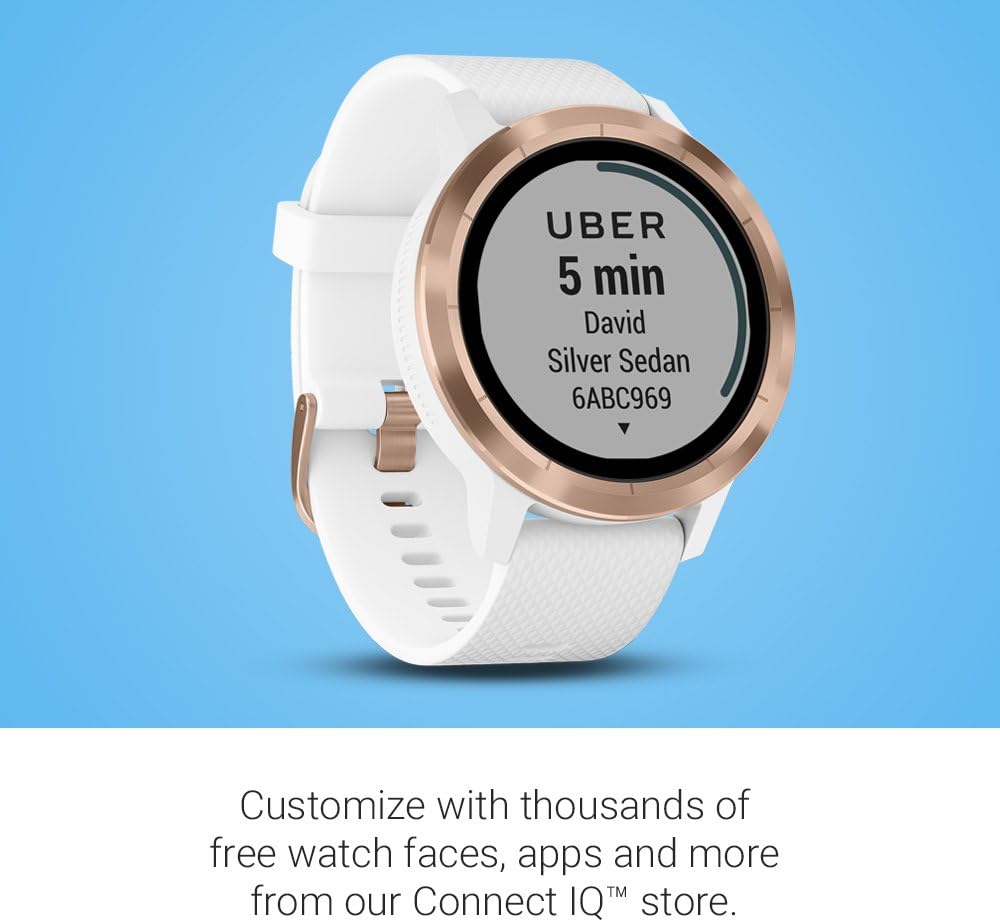 Garmin 010-01769-09 Vívoactive 3, GPS Smartwatch with Contactless Payments and Built-in Sports Apps, White/Rose Gold