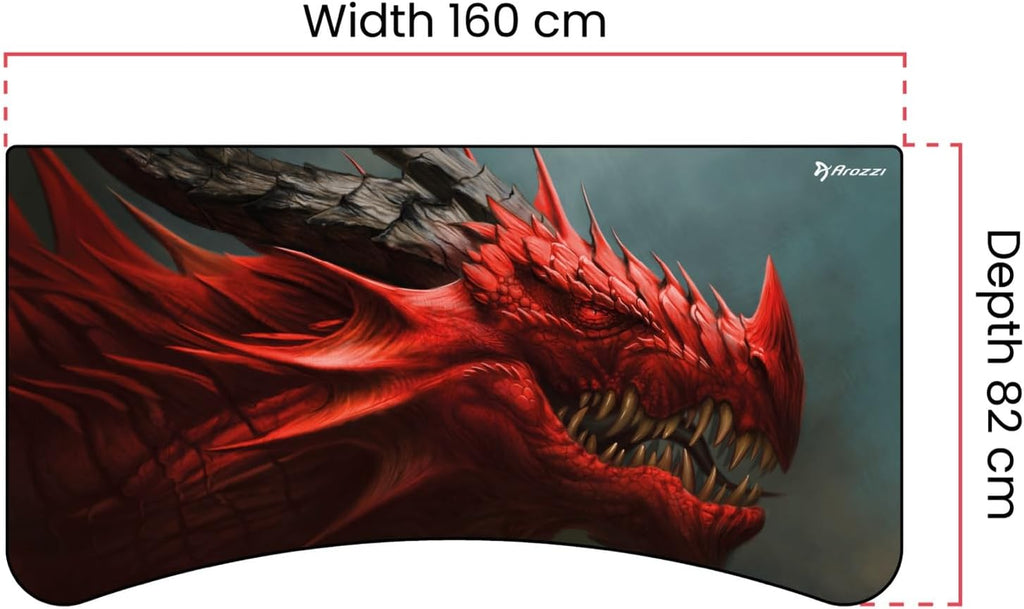 Arozzi Arena Gaming Desk Mat, Full Surface Custom Desk Pad, Interchangeable, Water Resistant & Washable Computer Desk Mouse Pad with Stitched Edges (D001)