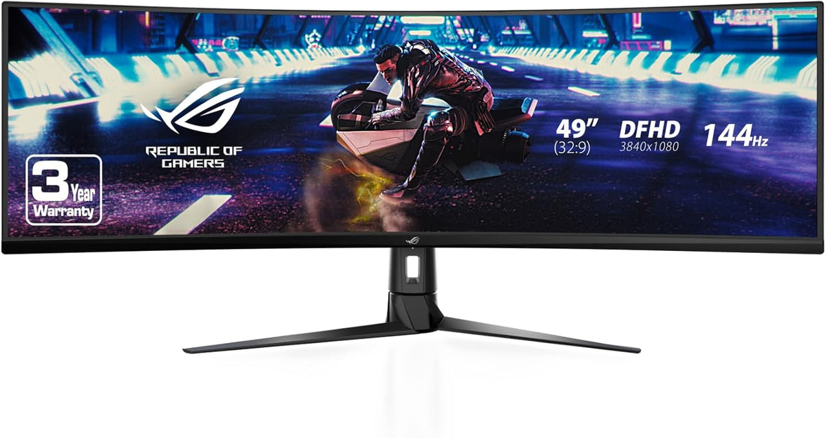 ASUS ROG Strix XG49VQ 49' Curved Gaming FreeSync Monitor 144Hz Dual Full HD HDR Eye Care with DP HDMI Black