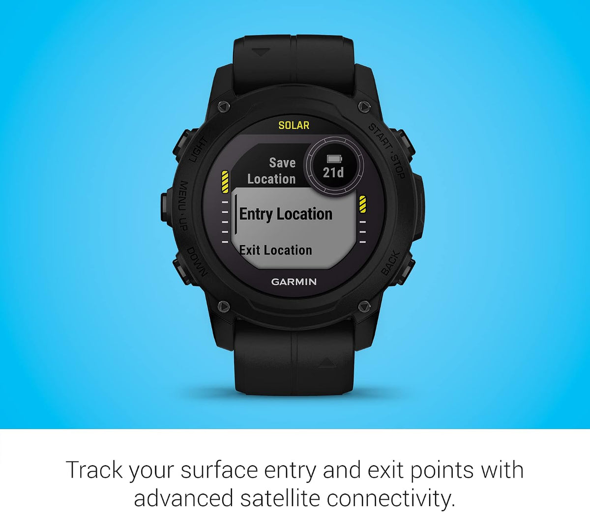 Garmin Descent™ G1 Solar, Rugged Dive Computer with Solar Charging Capabilities, Multiple Dive Modes, Activity Tracking, Black (Renewed)
