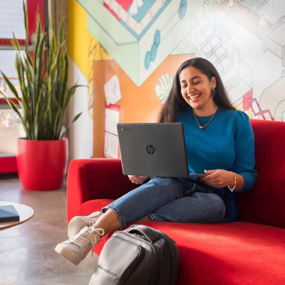 HP Chromebook Laptop Student Business (2023 Model),14' HD Display,Quad-Core Intel Celeron N4120 (Upto 2.6GHz),4GB RAM,64GB eMMC,HD Webcam,WiFi 5,UHD Graphics,Chrome OS +HubxcelAccessory,Modern Gray