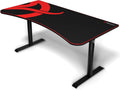 Arozzi Arena Gaming Desk 63' Wide, Ultrawide Curved Gaming and Office Desk, Large Gaming Desk with Custom Monitor Mount & Cable Management Under Desk (Black)