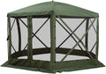 Outsunny Hexagon Screen House, Pop Up Tent Portable Gazebo Canopy Shelter with Mesh Netting Walls, Carry Bag and Shaded Interior, 12' x 12', Green