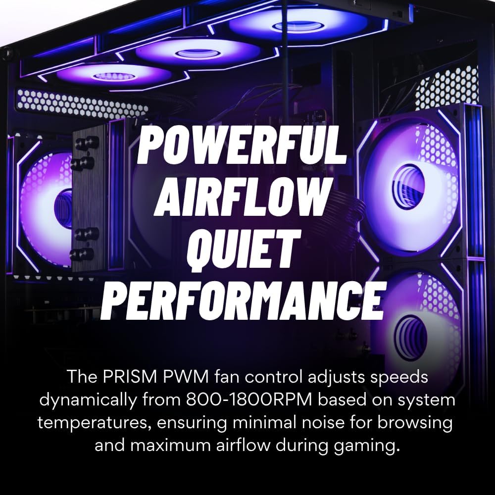 Panorama RTX 5080, Ryzen 7 7800X3D, 32GB DDR5 RAM, 2TB NVMe Gen4 SSD, Windows 11 Pro, 3 Year Warranty, RGB Keyboard+Mouse, WiFi 6E + BT, RJ45, HDMI, Prebuilt Gaming Tower Desktop PC for Gamers