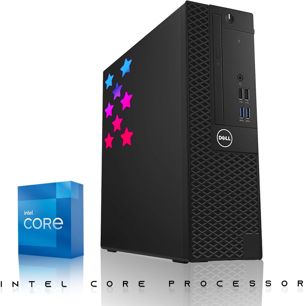 Dell Desktop PC Gaming Bundle - Core i7, 16GB RAM, 512GB SSD, 27-inch Curved Monitor, GT 730, RGB Keyboard with AI-Enabled Copilot Key, Mouse, RGB Headphone, Webcam, Wi-Fi, Windows 11 Pro (Renewed)