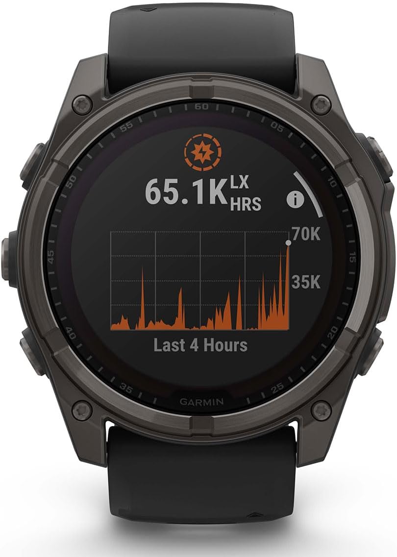 PlayBetter Garmin Fenix 8 Solar Sapphire (51mm, Carbon Gray DLC Titanium) Multisport GPS Smartwatch Bundle - 1.4' Touchscreen, Built-in LED Flashlight Portable & Screen Protectors