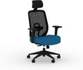 HON Altern Ergonomic Office Chair with Headrest, Arms, Wheels, Foam Cushion Seat, Mid Back Home Office Desk Chair Comfy, Gaming Chair, Height Adjustable Arms, Synchro-Tilt, Black Frame, Peacock