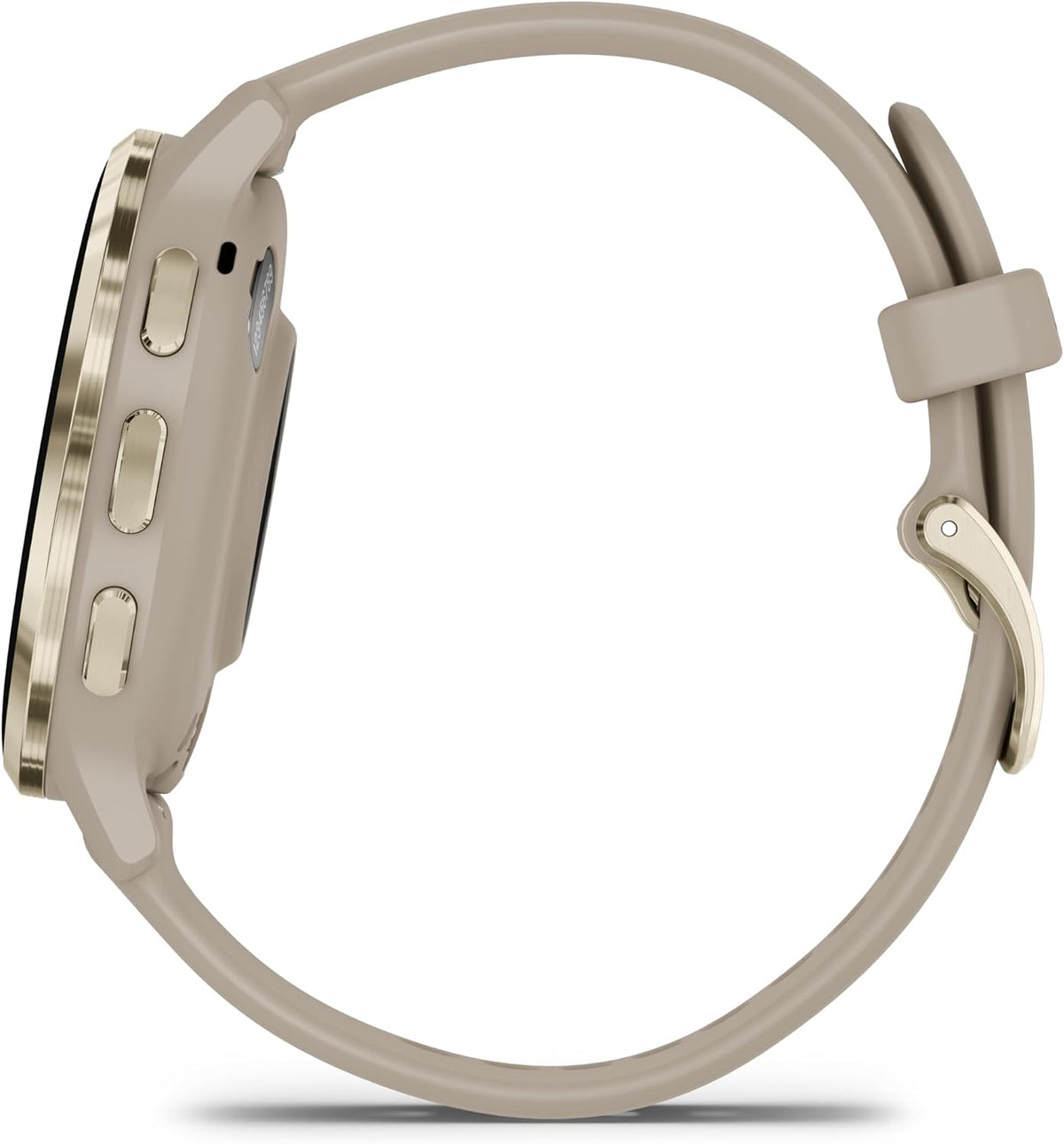 Garmin Venu 3S Advanced Fitness & Health Tracker Smart Watch Soft Gold Stainless Steel Bezel with 41 MM French Gray Case and Silicone Band 1.2 Inch AMOLED Touch Screen Display