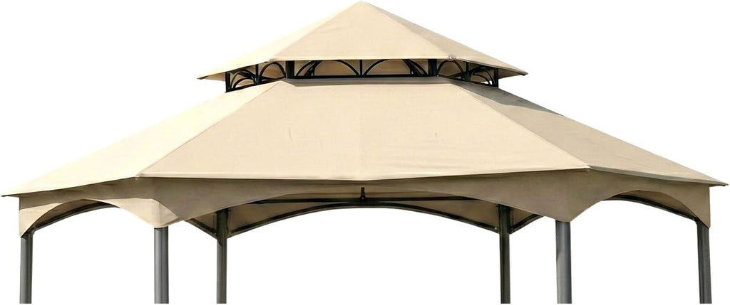 Garden Winds Durable Replacement Canopy Top Cover Compatible with The L-GZ793PST-A Southbay Hexagon Gazebo - Classic Sand, 350