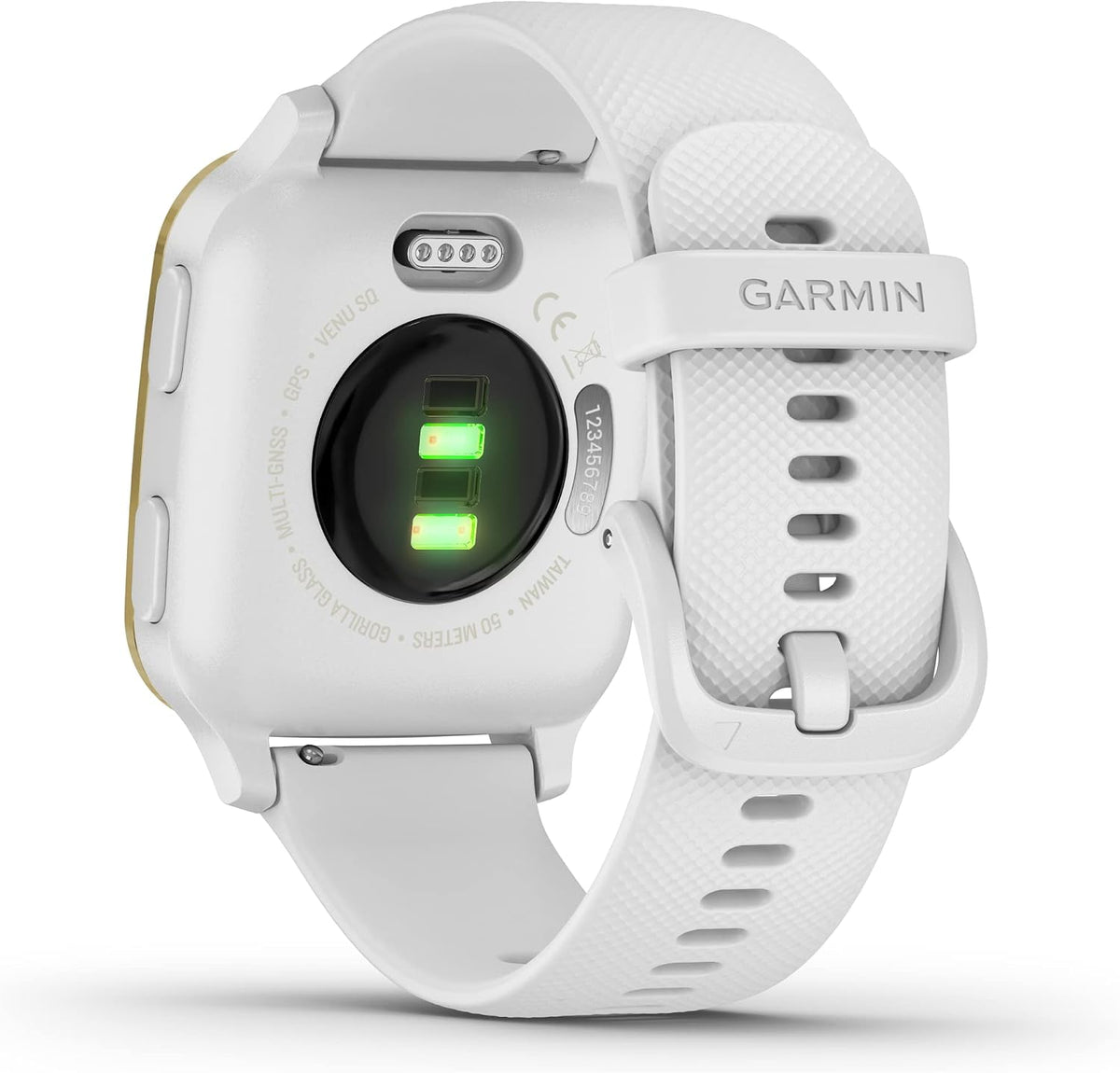 Garmin Venu Sq, GPS Smartwatch with Bright Touchscreen Display, Up to 6 Days of Battery Life, Light Gold and White - 010-02427-01