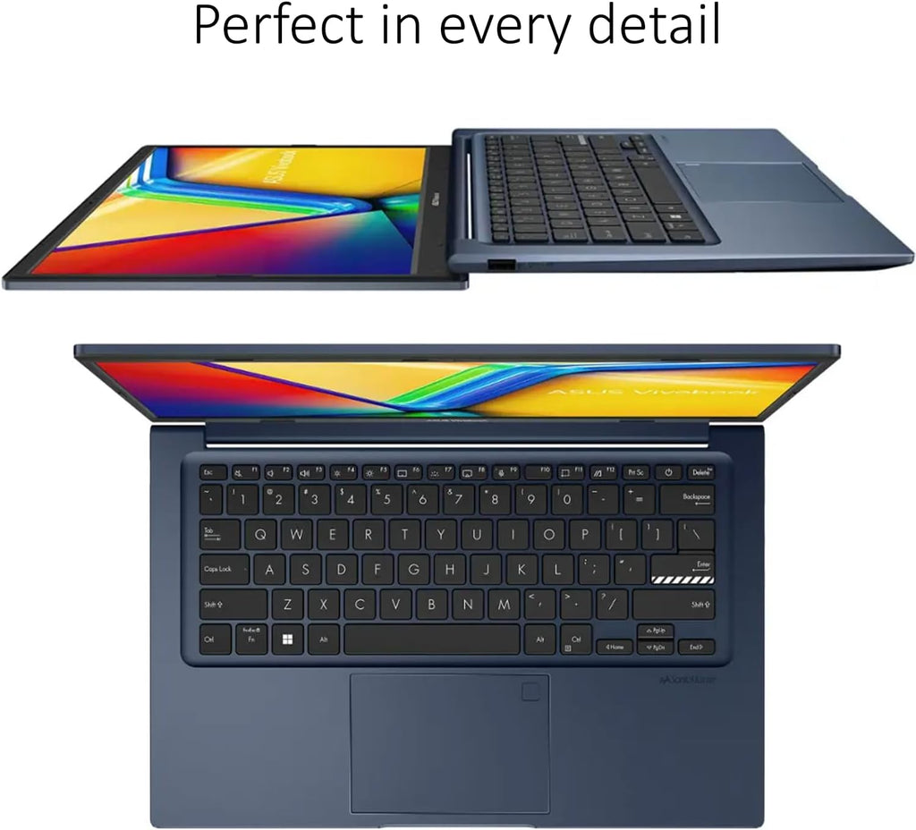 ASUS Vivobook 14 Inch FHD Laptop for Everyday Use | Intel Core 13th Gen 6-Core CPU | 8GB RAM, 512GB SSD | Quiet Blue | Windows 11 | 8HR Battery, FastCharge | Privacy Shutter | Intel UHD Graphics