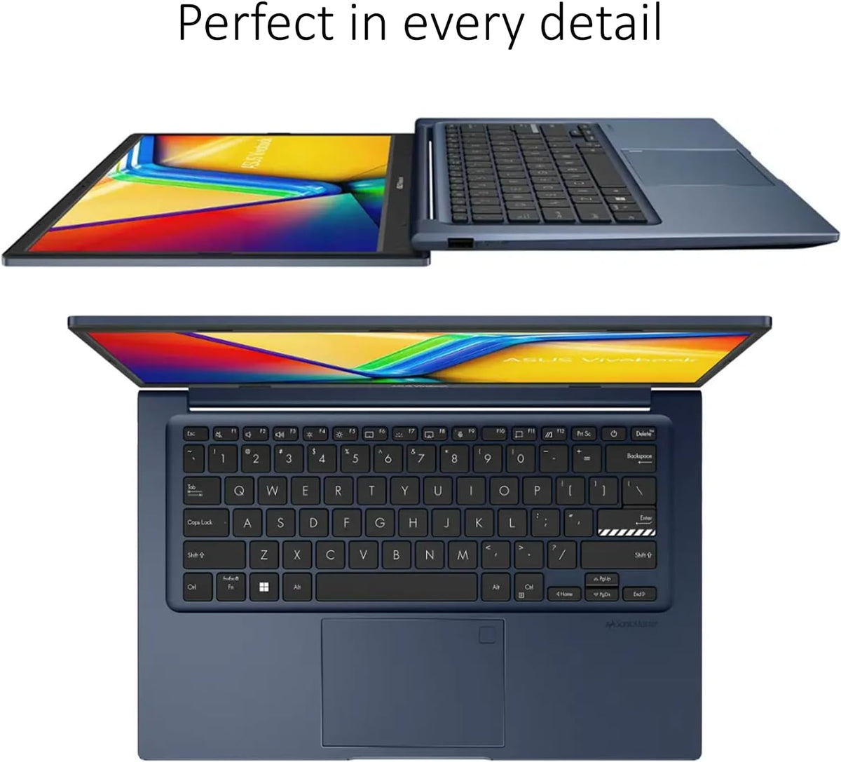 ASUS Vivobook 14 Inch FHD Laptop for Everyday Use | Intel Core 13th Gen 6-Core CPU | 8GB RAM, 512GB SSD | Quiet Blue | Windows 11 | 8HR Battery, FastCharge | Privacy Shutter | Intel UHD Graphics