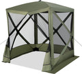 Tangkula 6.7x6.7 Ft Pop Up Gazebo with Netting, Portable Screen Tent with 4 Sided Mesh Walls, 2 Sunshade Cloths, UV 50+ Instant Canopy Shelter with Carry Bag for Camping, Lawn, Backyard