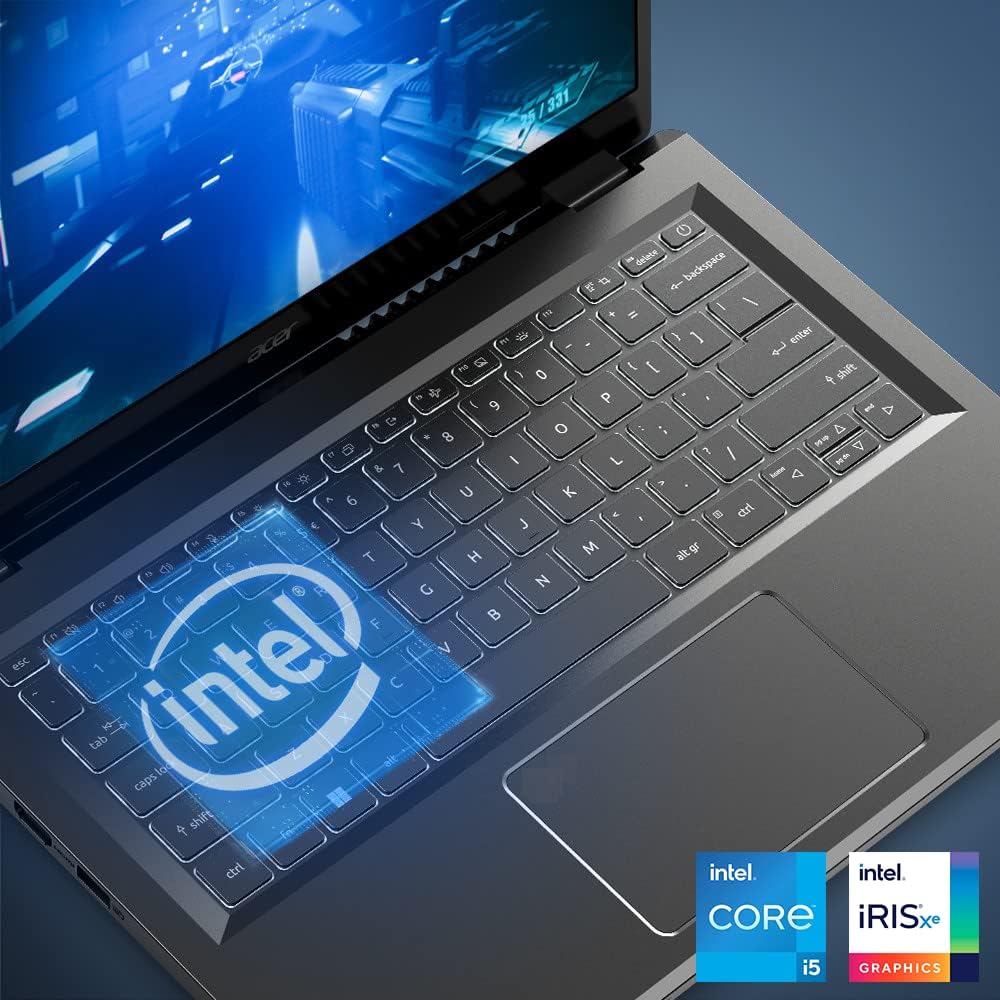 acer Aspire 5 14 Slim Laptop | 14' WUXGA (1920 x 1200) IPS |Core i5-1335U | Intel Iris Xe Graphics | 8GB LPDDR5 | 512GB Gen 4 SSD | Wi-Fi 6E | USB4/Thunderbolt 4 | Backlit KB | A514-56M-576D, Gray