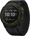 Garmin Fenix Enduro, Ultraperformance Multisport GPS Watch with Solar Charging Capabilities, Battery Life Up to 80 Hours in GPS Mode, Carbon Gray DLC Titanium with Black UltraFit Nylon Band