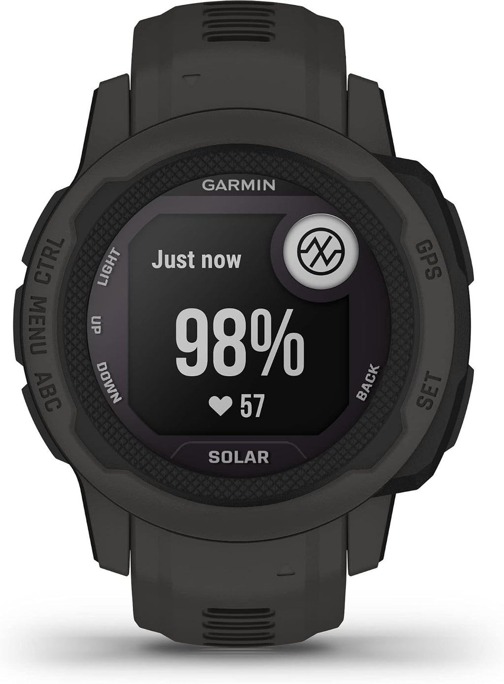 Garmin Instinct 2S Solar, Smaller-Sized GPS Outdoor Watch, Solar Charging Capabilities, Multi-GNSS Support, Tracback Routing, Graphite, 40 MM (Renewed)