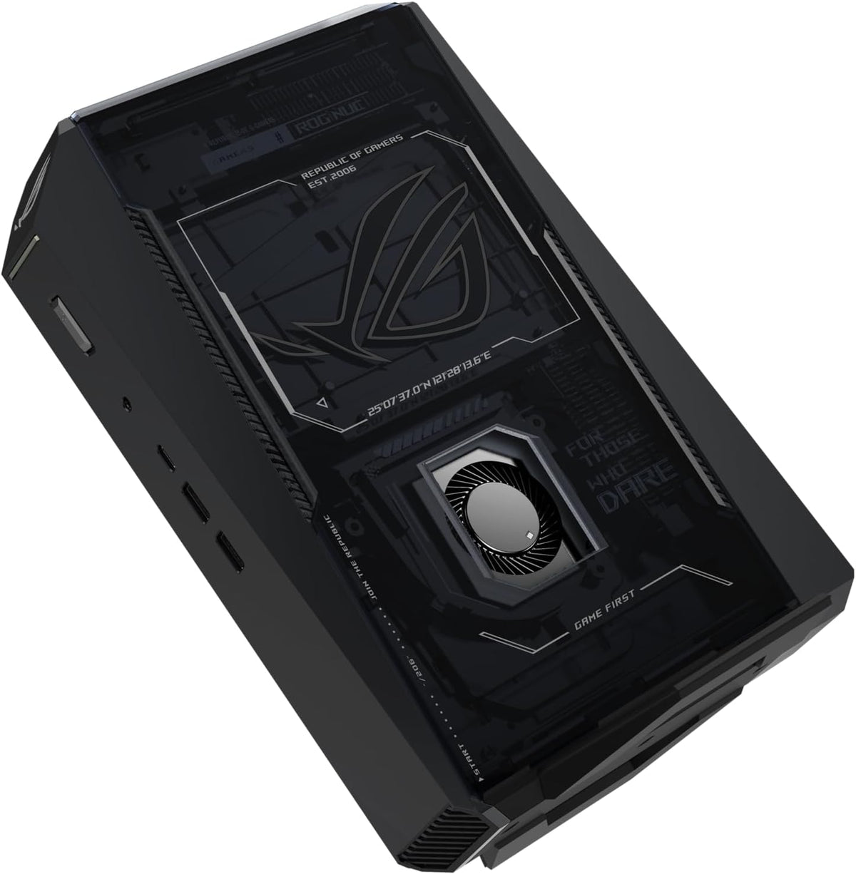 ROG NUC (2025) Gaming Mini PC with Intel® Core™ Ultra 9 (Series 2) ARL-HX CPU, NVIDIA® GeForce RTX™ 5070 Ti MobileGPU, 16GB DDR5 RAM, 1TB NVMe SSD, Thunderbolt 4 Triple-Fan Cooling and ARGB Lighting