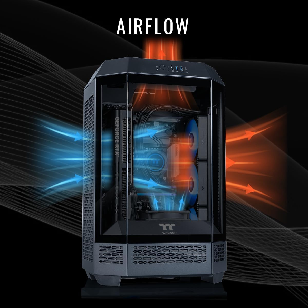 Thermaltake LCGS Reactor i1470 Gaming Desktop (Intel Core™ i9-14900KF, 32GB 6000MT/s DDR5 RGB Memory, NVIDIA GeForce® RTX 5070, 1TB NVMe M.2, WiFi, Windows 11) T3BK-B760-570-LCS