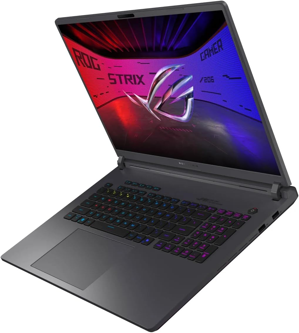 ASUS ROG Strix 18 (2025) Gaming Laptop, 18' ROG Nebula HDR 16:10 2.5K 240Hz/3ms, NVIDIA GeForce RTX 5060, Intel Core Ultra 9 275HX, 32GB DDR5, 1TB PCIe SSD, Wi-Fi 7, Win 11 Home,W/128GB PSD