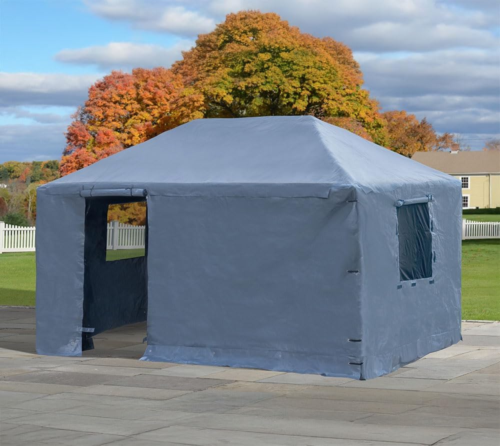 Sojag Winter Cover for Gazebos, Waterproof 12' x 20' Gazebo Accessory with Roll-Up Door, and Vented Panels, All-Season Outdoor Storage