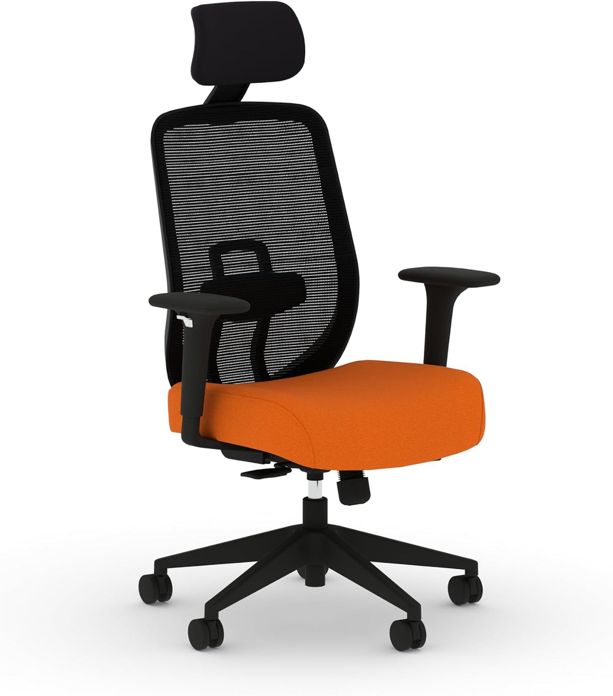 HON Altern Ergonomic Office Chair with Headrest, Arms, Wheels, Foam Cushion Seat, Mid Back Home Office Desk Chair Comfy, Gaming Chair, Height Adjustable Arms, Synchro-Tilt, Black Frame, Apricot
