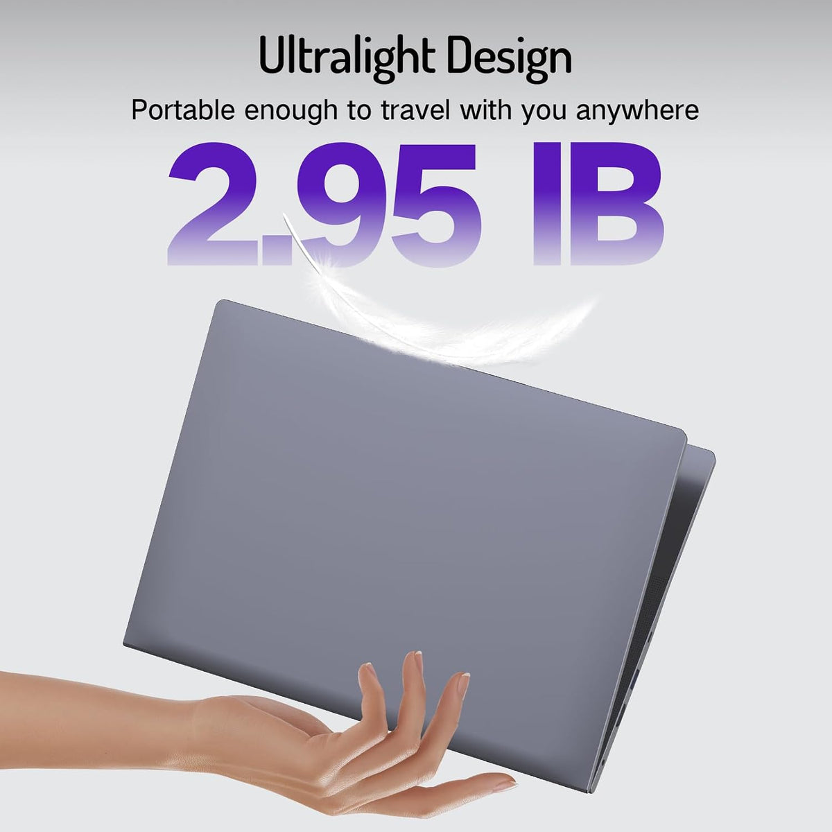 DERE 14 inch Laptop,Gaming PC Coumpter,8GB RAM 256GB SSD| 1920x1200 FHD+ IPS Display| N5805|Win11,HDMI & Wi-Fi|for Study, Office,Business,|Silver Gray