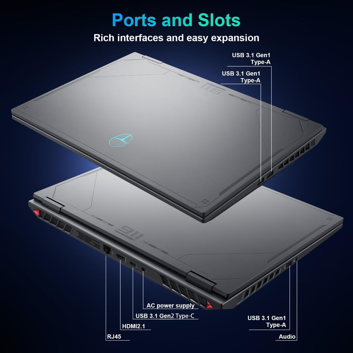 Thunderobot Radiant 16 Gaming Laptop, 16' QHD+ 300Hz 2.5K Display, Core i9-14900HX, RTX 5060, 16GB DDR5, 1TB SSD, RGB Keyboard, Wi-Fi 6, Win 11 Home, Black