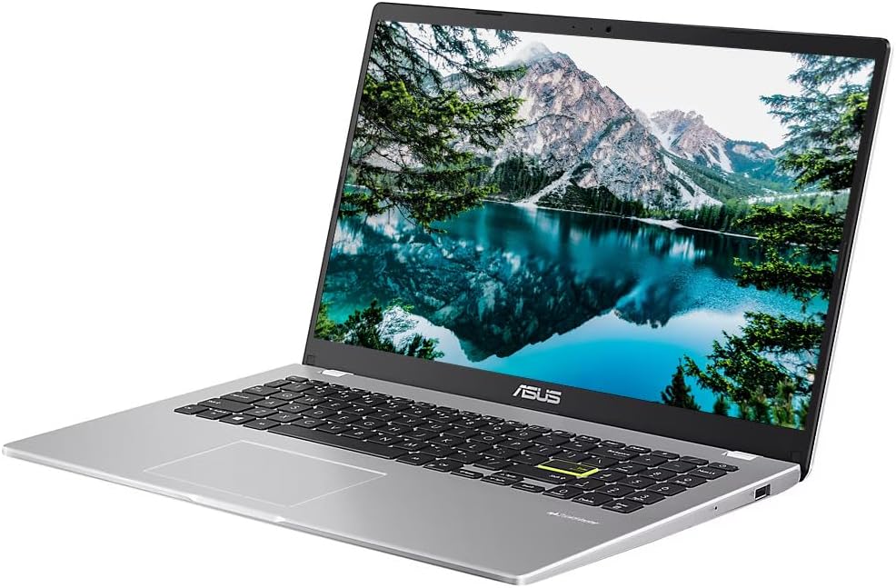 ASUS Lightweight 15.5' Full HD Laptop, Windows 11 Home OS, Intel Celeron Processor Up to 2.76GHz, 4GB LPDDR4, 128GB SSD, Backlit Keyboard, Dreamy White, Renewed