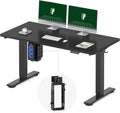 FLEXISPOT EN2 55''x28'' Electric Standing Desk with PC Stand Bundle, 1' Whole-Piece Desktop, Easy-to-Install Hanging Design PC Mount, Bundle for Home Office, Game & Small Spaces, Black
