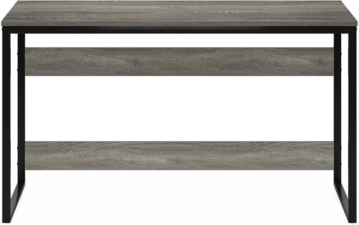 Furinno Moretti Computer Desk, Gaming Desk with Metal Frame, Office Desk, 52' Width, for Home Office, Gaming, Study, Grey Oak