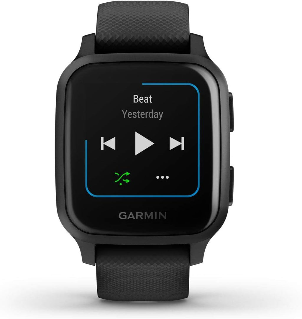 Garmin Venu Sq Music, GPS Smartwatch with Bright Touchscreen Display, Features Music and Up to 6 Days of Battery Life, Black