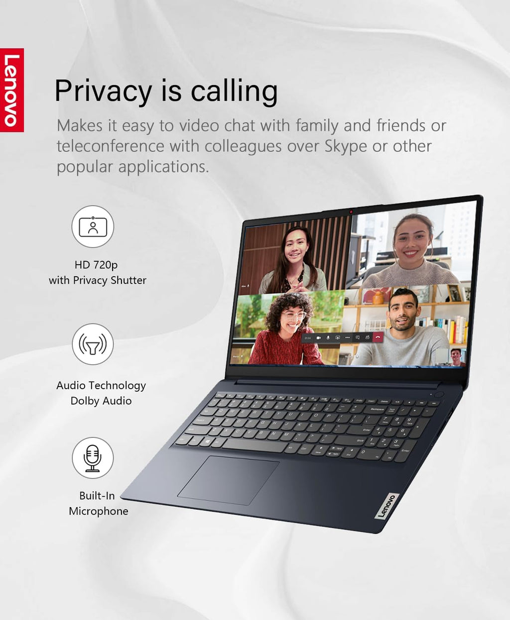 Lenovo Ideapad 1 Laptop, 15.6' FHD (1920x1080) IPS 300nits Anti-Glare Display, Touch, Ryzen 5 7520U, 8GB RAM, 2TB Storage, AMD Radeon Graphics, HDMI, Windows 11, HDMI, Abyss Blue
