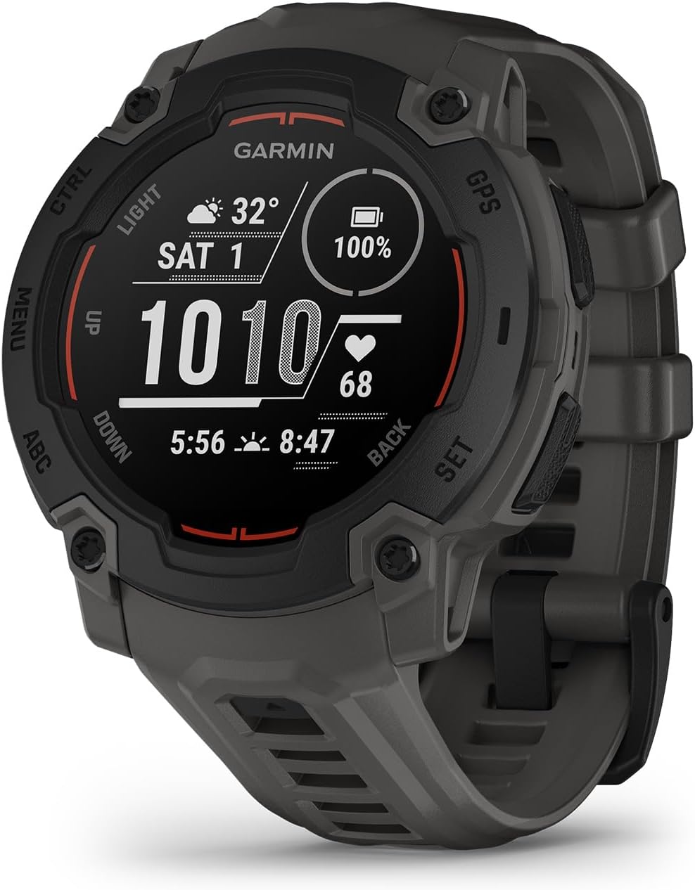 Garmin Instinct® E 45mm, Rugged Outdoor GPS Smartwatch, 24/7 Health Monitoring, Wrist-Based Heart Rate, Up to 16 Days of Battery Life, Charcoal
