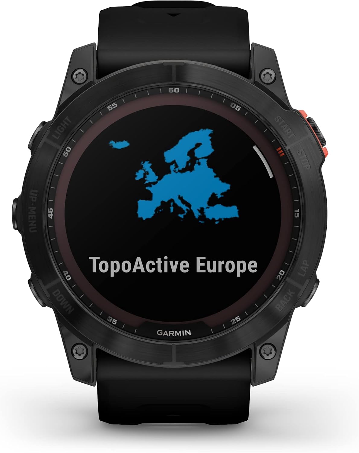 Garmin Fenix 7X Solar-Powered Waterproof 1.4-Inch Display Multisport GPS Watch with Built-in LED Flashlight and Bluetooth (Slate Gray with Black Band)