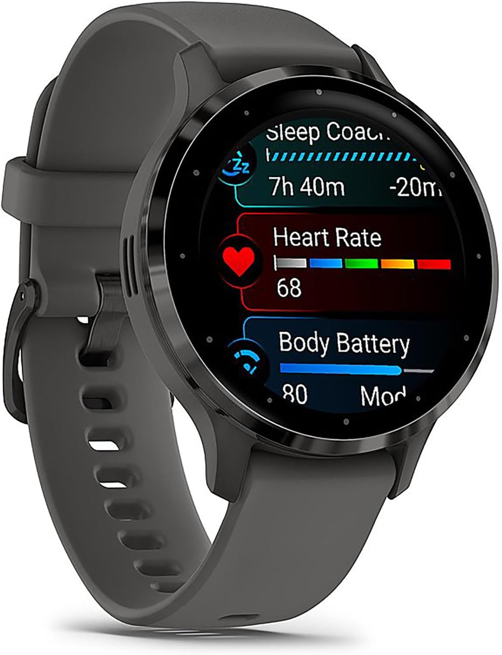 Garmin Venu 3S Health Fitness GPS Smartwatch Slate Bezel/Black Band (41mm) - (Renewed)