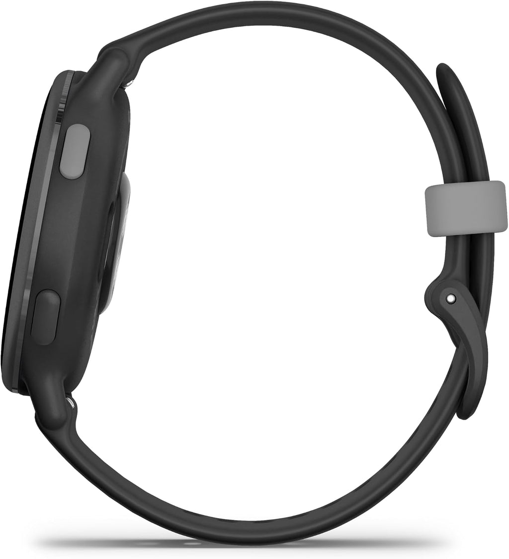 Garmin vivoactive 5, Health and Fitness GPS Smartwatch for Men and Women with Slate Aluminum Bezel Black Case and Silicone Band, 1.2' AMOLED Touchscreen Display, 11 Days Battery Life (Bundle)