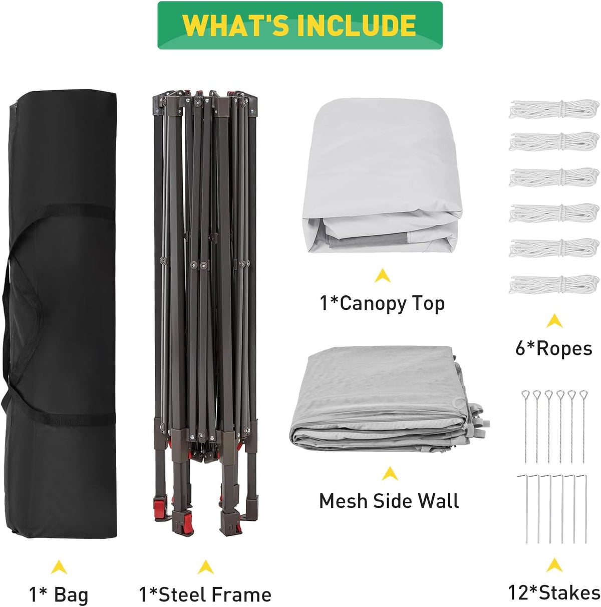 13' x 13' Pop-Up Gazebo, Hexagonal Canopy Shelter with 6 Zippered Mesh Netting, Event Tent with Strong Steel Frame for Backyard, Garden, Lawn, Dark Grey and Light Grey