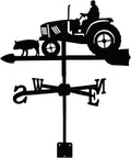 Tractor and Pig Weather Vane Stainless Steel Decorative Weathervane Antique Style Wind Direction Indicator Suitable for Home, Barn or Pavilion, Garden Decoration